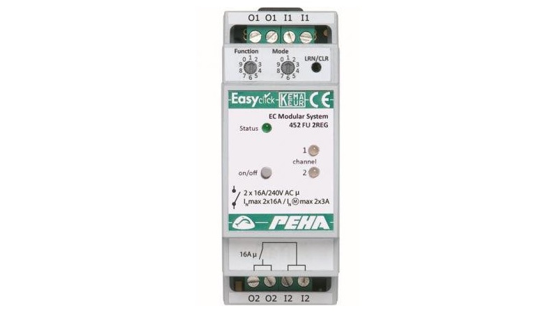PEHA Light ManagementEnOcean Easyclickpro Radio switching module 2-channel 16A 2TE
