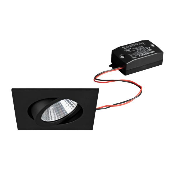 Brumberg recessed LED spotlightset, switchable, black, square - 38364083