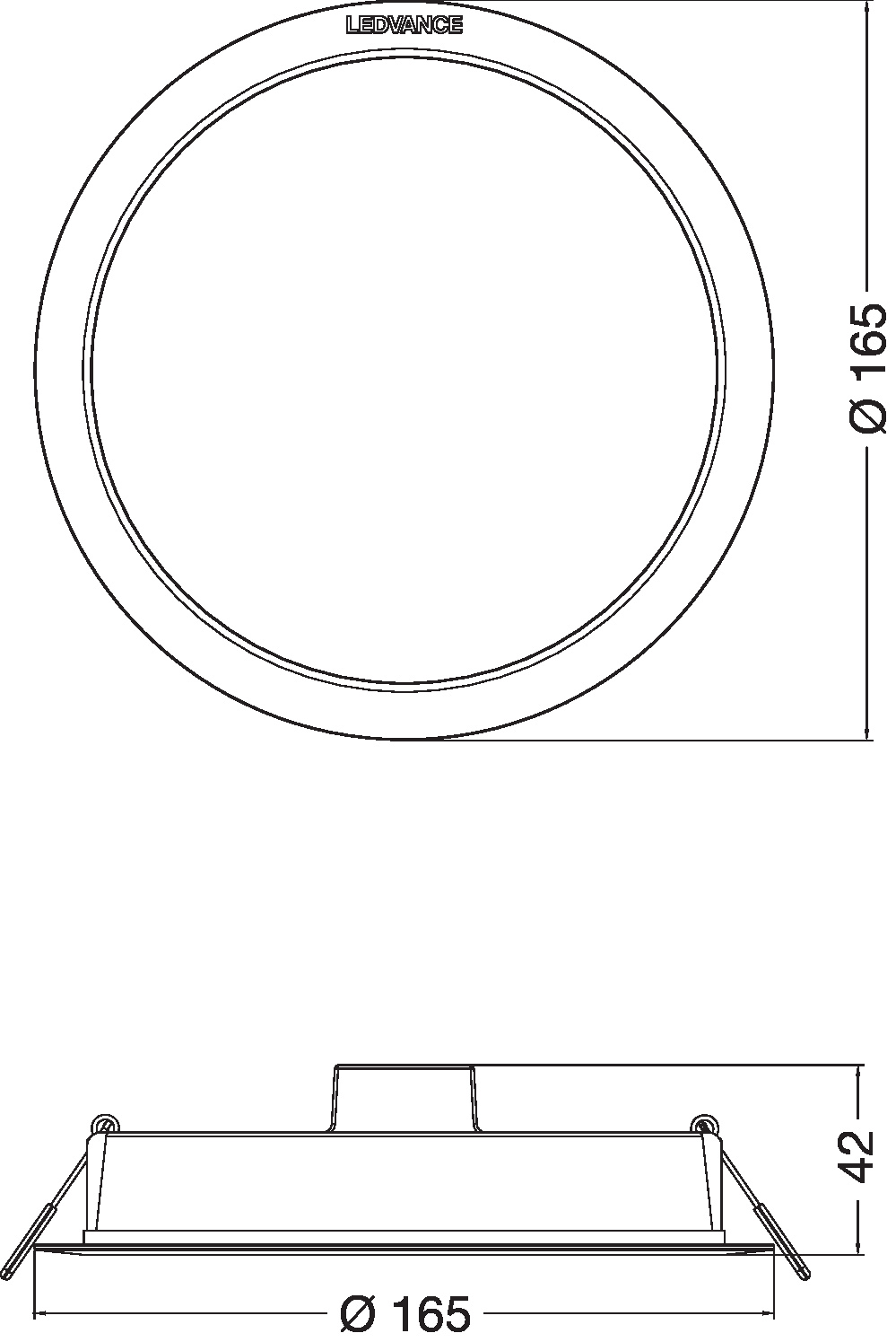 Ledvance LED-Downlight DOWNLIGHT IP44 DN 165 13W 830 WT