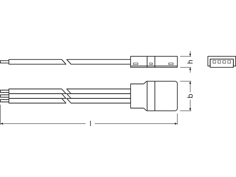 Ledvance Connectors for TW LED Strips -CP/P3/500/P - 4058075451414