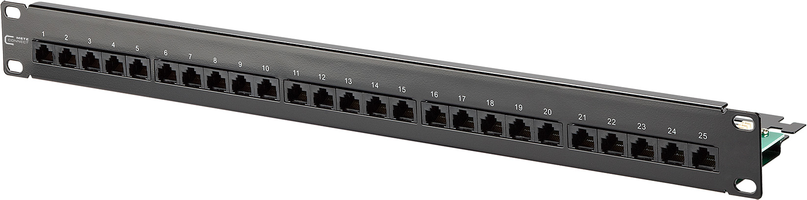 Metz Connect Patchfeld schwarz l UAE 25X8(4)Kat.3 130814-0203-E
