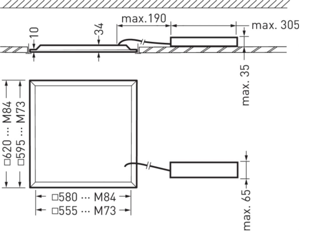 Trilux twenty3 LED-Deckeneinbauleuchte 2330 G3 M84 PW19 3600-840 ETWD - 7630265