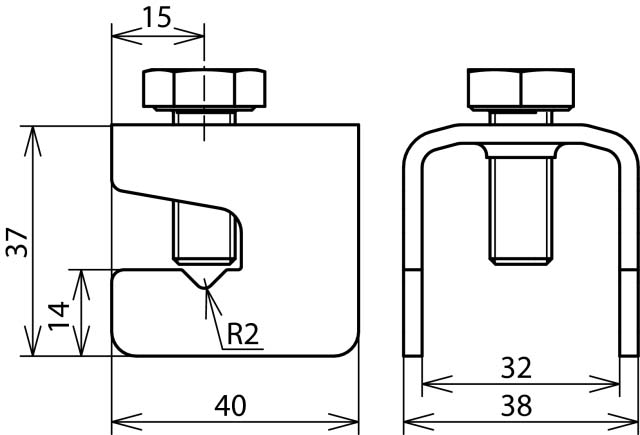 DEHN Verbindungsklemme St/tZn f. Rd6-10 VK A UNI V2 ST - 308026