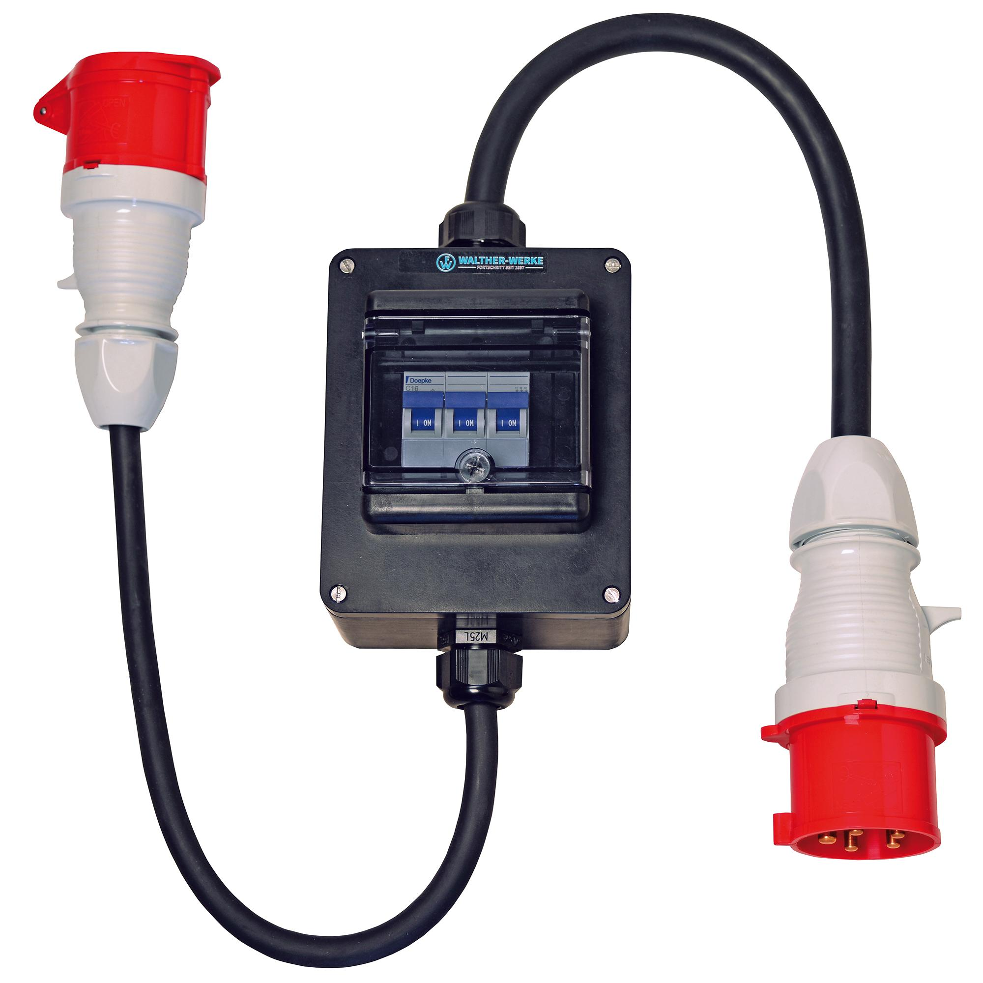 Walther Werke CEE Adapter-Leitung 3m, 32A auf 16A 5P 64Z0102