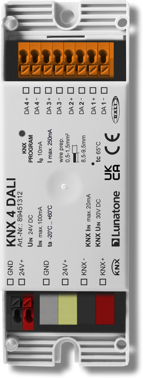 Lunatone Gateway Broadcast Steuerung KNX 4 DALI – 89451312 Lunatone Gateway Broadcast Steuerung KNX 4 DALI – 89451312