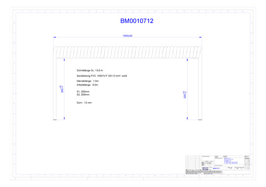 Bachmann Spiralleitung H05VV-F 3G1,5qmm L:1,5m ws BM0010712