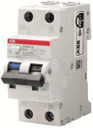 ABB Stotz S&J FI/LS-Schalter 10kA,1p+N,B16,30mA DS201MA-B16/0,03