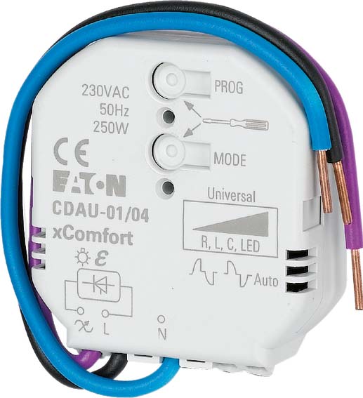 Eaton Smart-Dimmaktor R/L/C/LED 0-250W 230VAC UP CDAU-01/04 - 182443