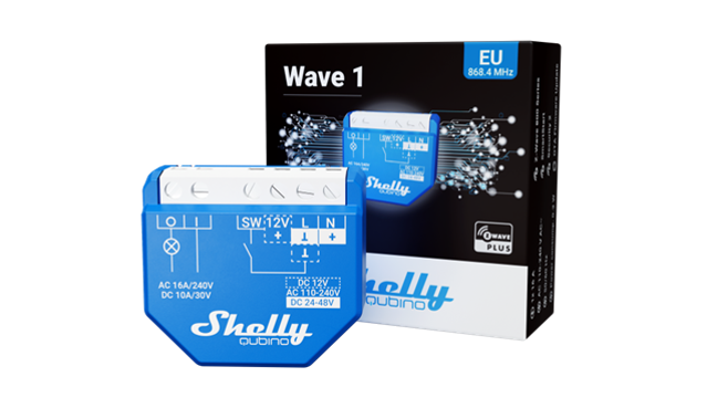 Shelly Unterputz Wave 1 Relais max 16A 1 Kanal Z-Wave