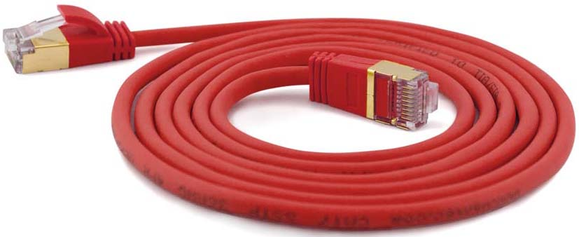 Wantec SSTP-Patchkabel Cat.6A rt 0,5m Steck. 4mm 7158