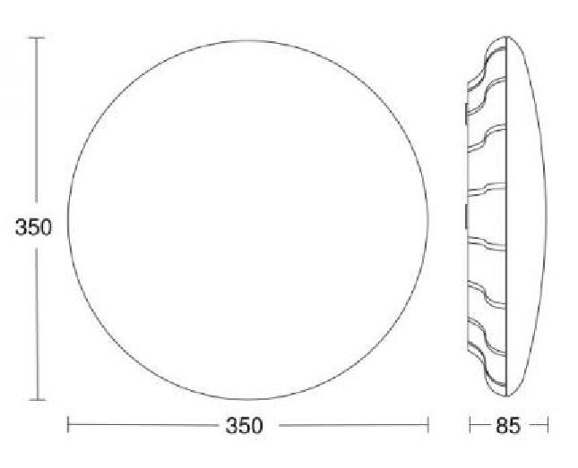 Steinel Professional LED HF-Sensor-Innenleuchte RS PRO LED S2 PC 26W 3000K 4007841035785