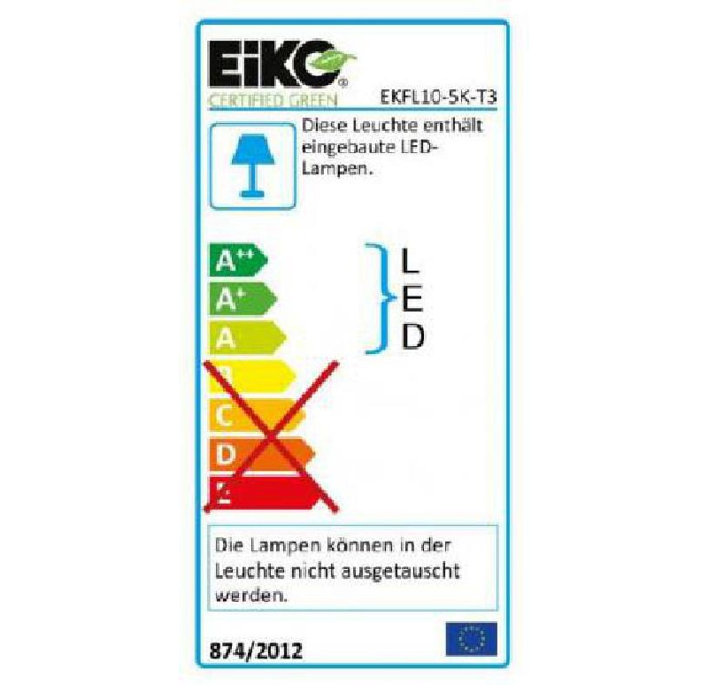 EiKO LED-Strahler Floodlight LED 10W 5000K IP65 Alu  - EKFL10-5K-T3