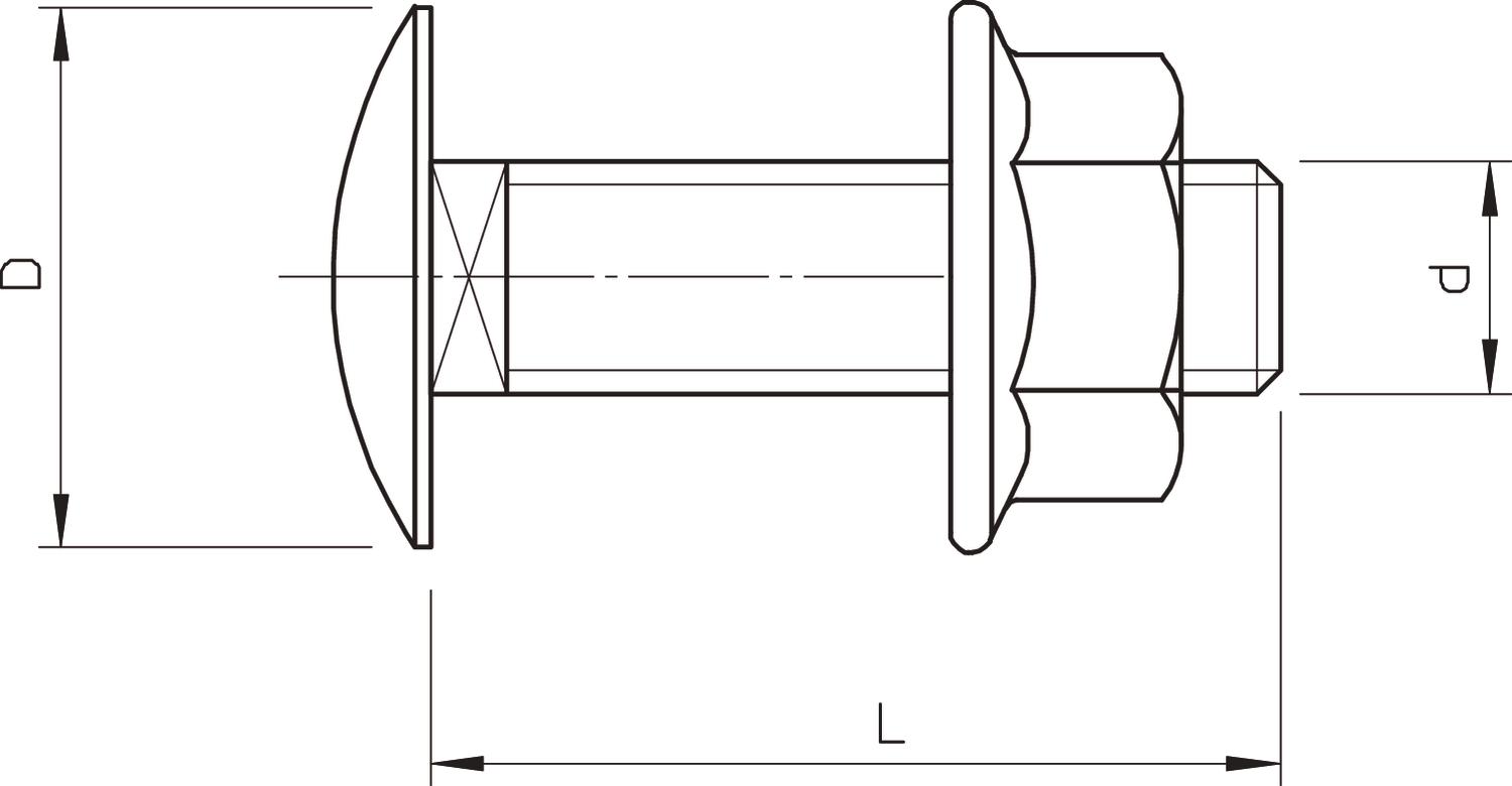 OBO Bettermann Vertr Flachrundschraube vz FRSB 6x16 F - 6406157