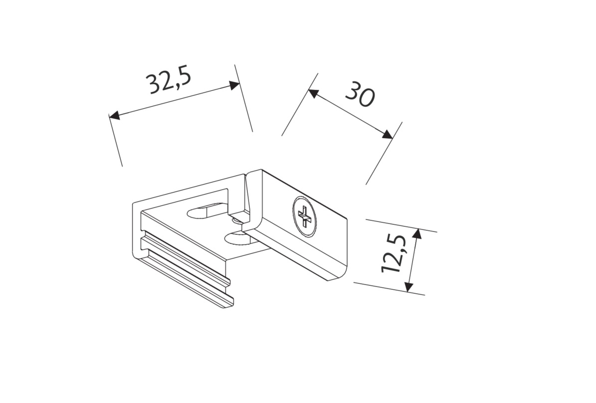 Oktalite ceiling fixing clamp white - 10062356