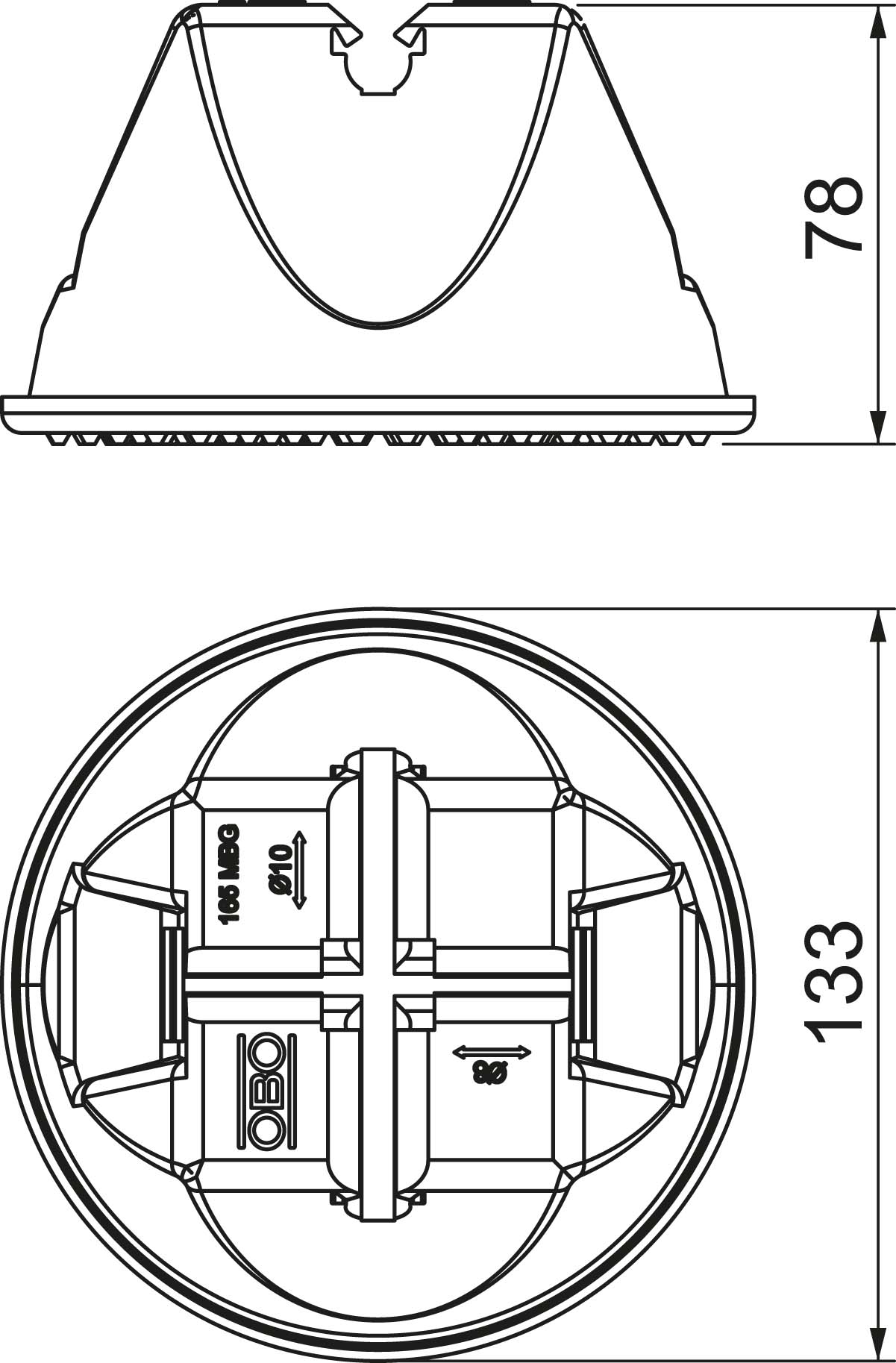 OBO Bettermann Vertr Dachleitungshalter 8-10mm sw 165 MBG-8-10 - 5218700 OBO Bettermann Vertr Dachleitungshalter 8-10mm sw 165 MBG-8-10 - 5218700