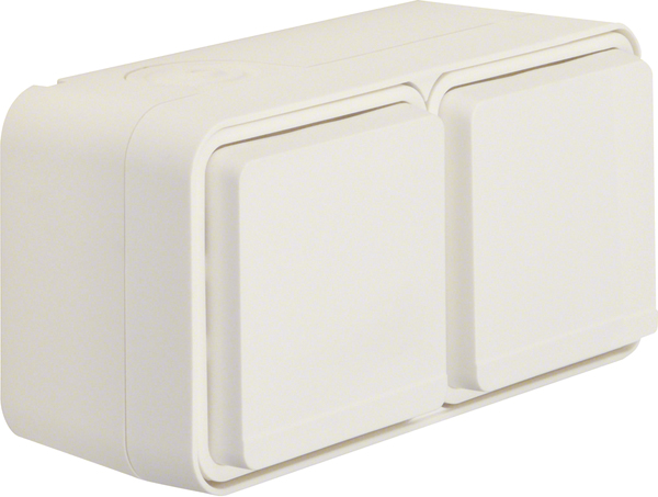 Berker SCHUKO-Steckdose 2fach waagerecht polarweiß 47843512 Berker SCHUKO-Steckdose 2fach waagerecht polarweiß 47843512