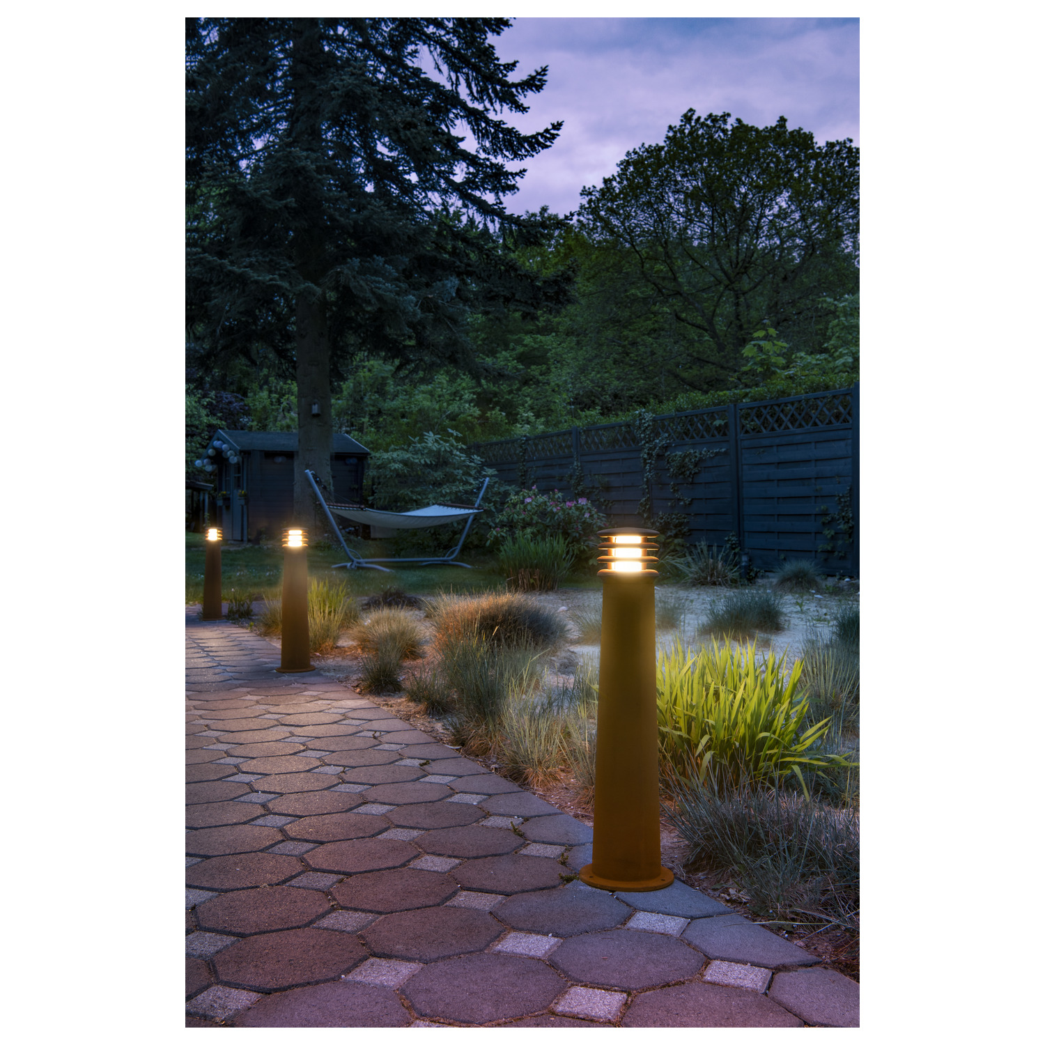 SLV RUSTY® 70, Outdoor Standleuchte, LED, 3000K, rund, eisen georstet, Ø/H 19/70 cm - 233417