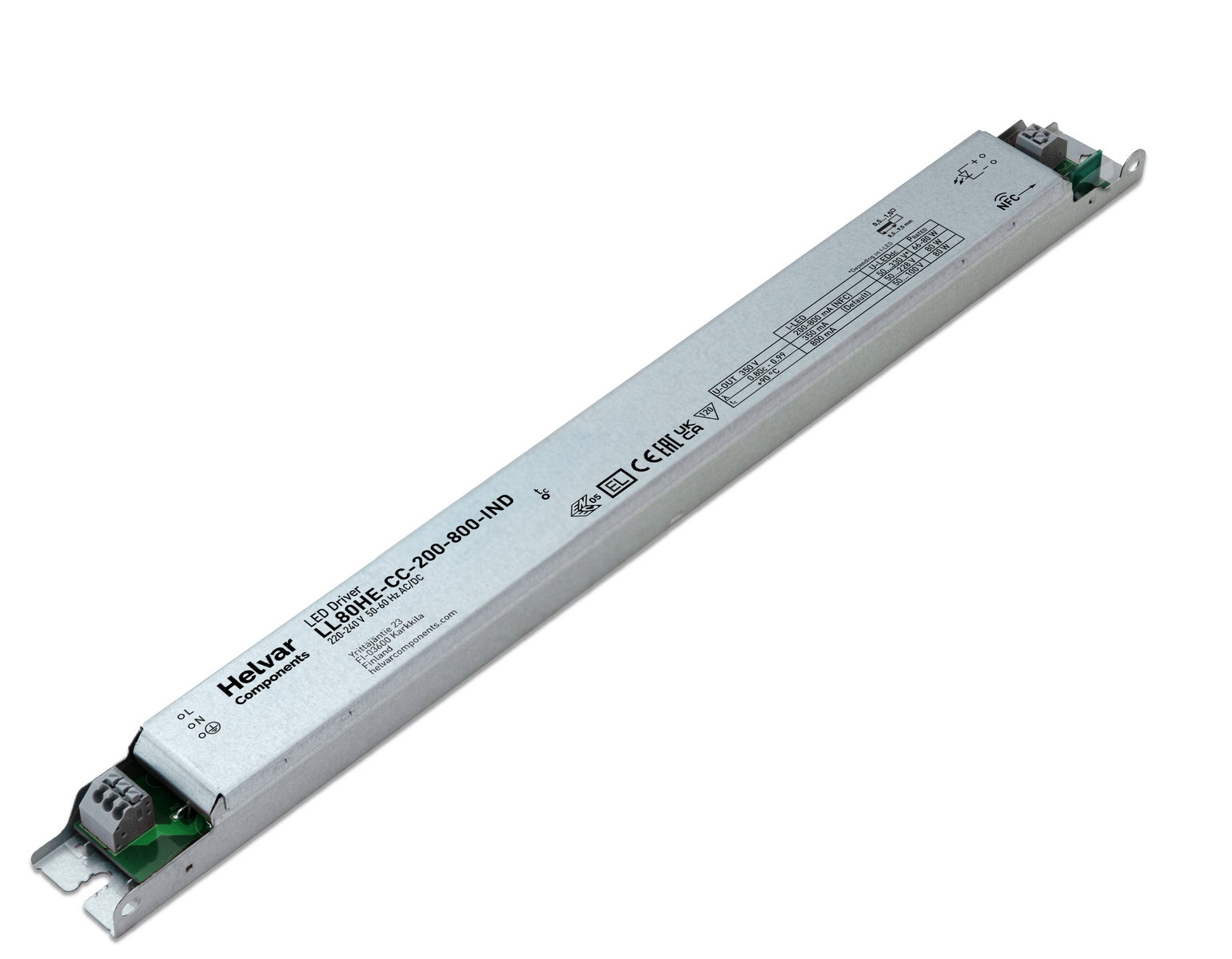 Helvar LED-Treiber LL80HE-CC-200-800-IND - 5752006