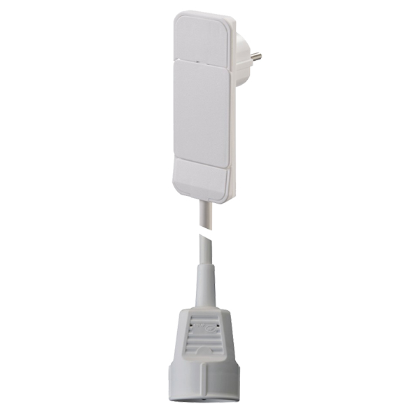 Bachmann Schutzkont.-Flachstecker ws, 3m Ltg u. Kuppl. 933.011