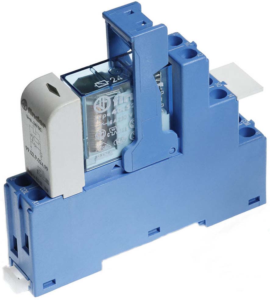 Finder Koppelrelais 24VDC 2W 8A m.Fas.+LED+Freil. 48.52.9.024.0050 - 485290000000