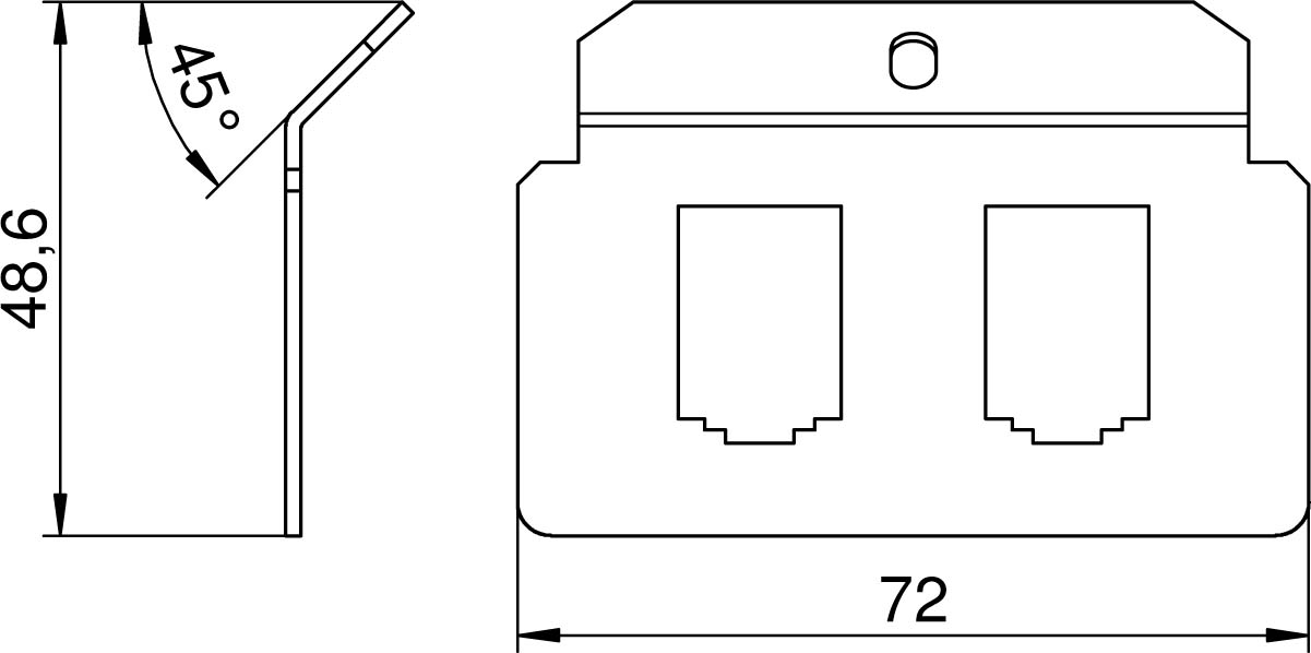 OBO Bettermann Vertr Trägerplatte 2xLochbild Typ B MTM 2B