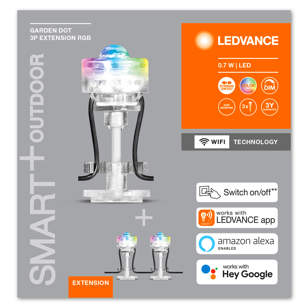 Ledvance LED-Außenleuchte SMART+ GARDEN DOT MULTICOLOR 3 Dot extension