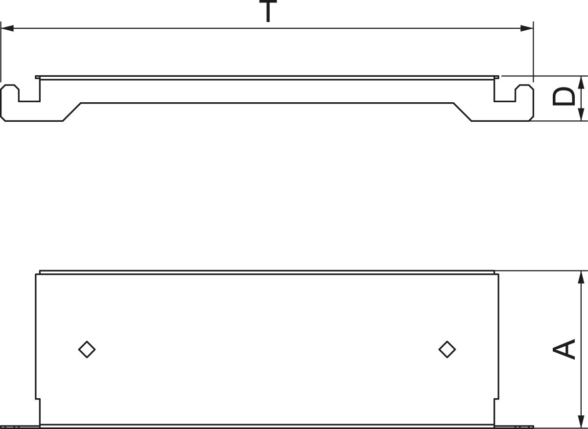 OBO Bettermann Vertr Deckelstütze 100x250mm BSKM-DS 1025