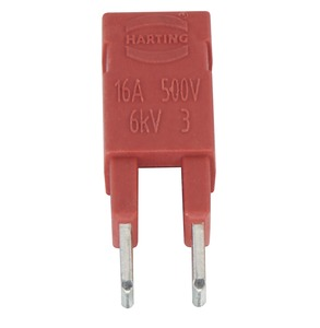 Harting Steckbrücke quer 2x1 rot 16A 09330009820