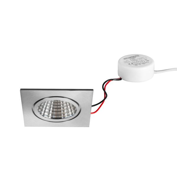 Brumberg recessed LED downlightset, V4A, IP54, phase cut - 40376423