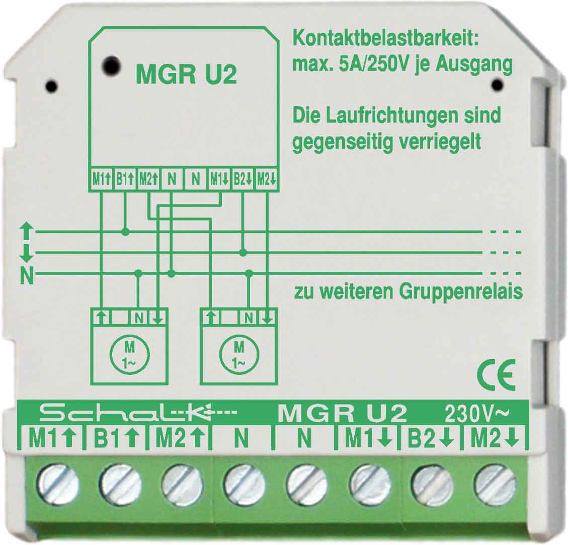 Schalk Motor-Gruppen-Relais 230VAC,2W,5A MGR U2 - MGRU29