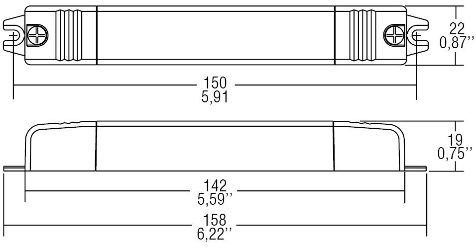 TCI DC 15W 350mA SLIM/U - 122440