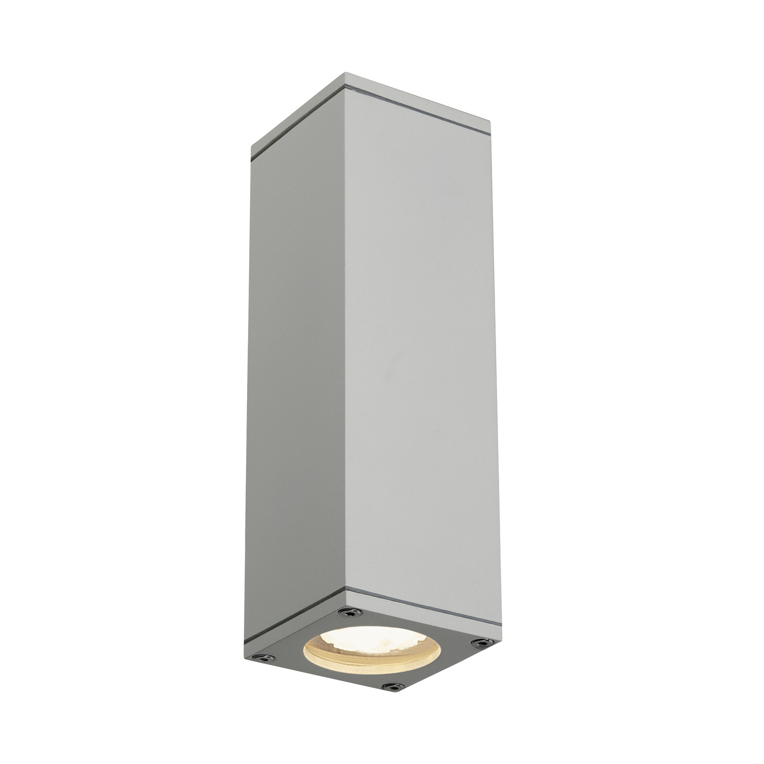 SLV THEO UP/DOWN, Outdoor Wandleuchte, QPAR51, IP44, eckig, up/down, silbergrau, max. 70W - 229532