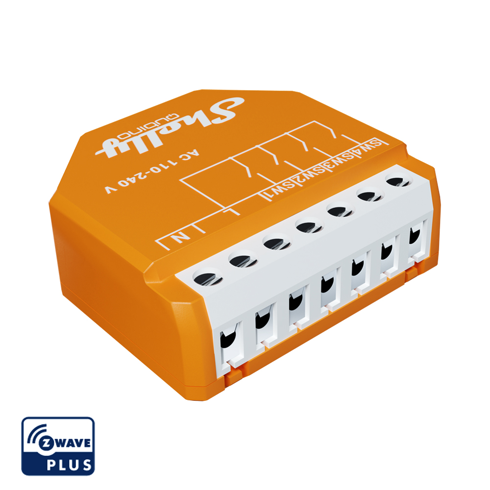 Shelly Unterputz Wave i4 Szenenaktivierer 12 Aktionen Z-Wave