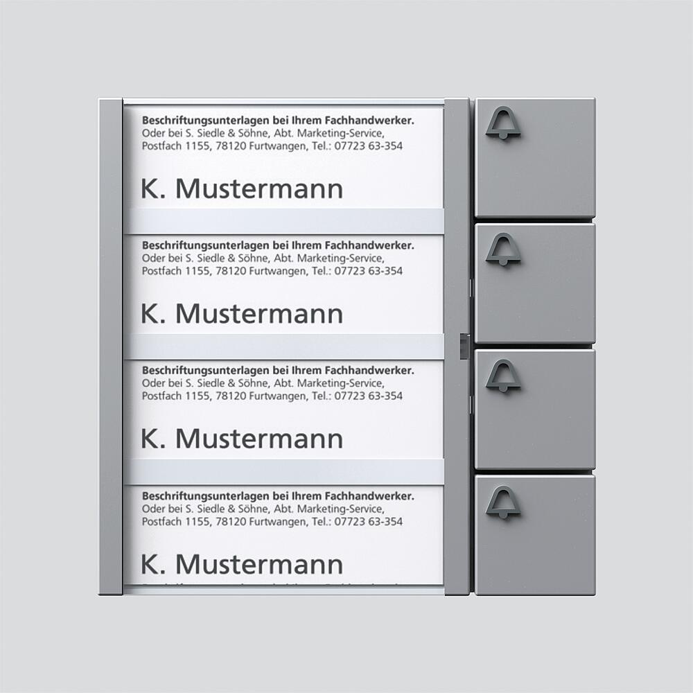 Siedle&Söhne Tasten-Modul si/met TM 612-4 SM