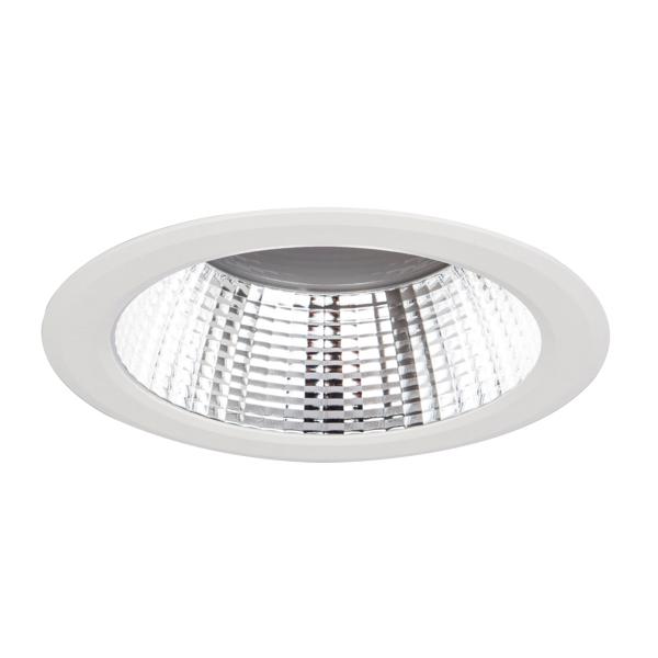 Brumberg recessed LED downlight, switchable, textured white, round - 12570174