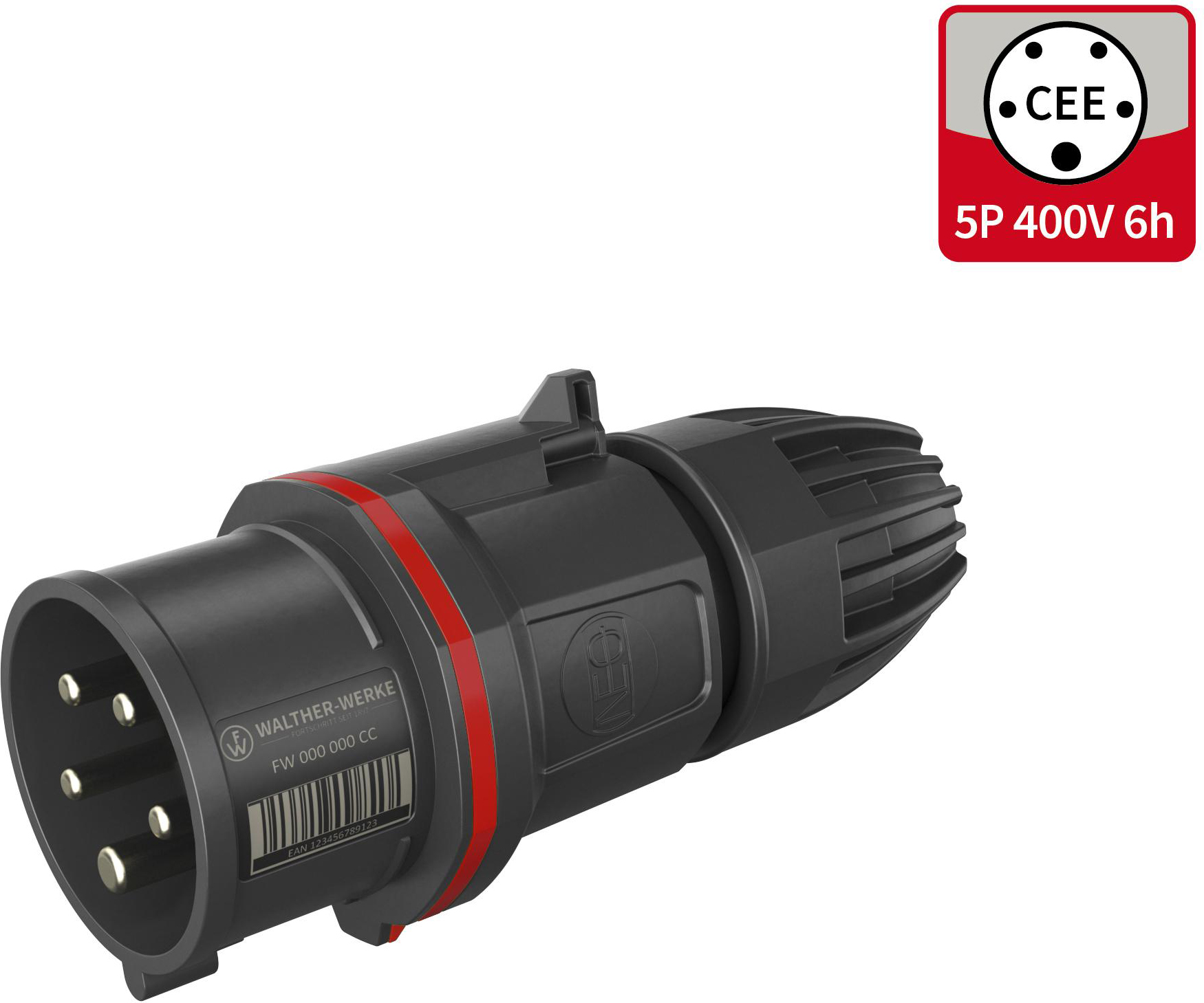 Walther Werke CEE NEO Stecker Classic 16A 5P 6h IP54 FW211506SK