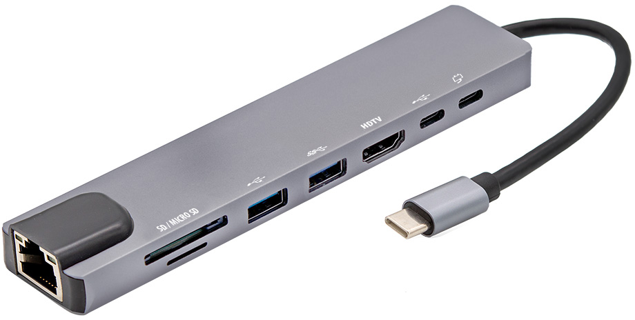 E+P Elektrik USB-C Multiport-Adapter 8-fach MPA 8