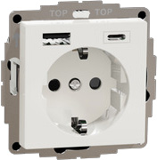 Merten Schuko Steckdose mit USB Ladegerät MEG2367-0319 günstig online kaufen