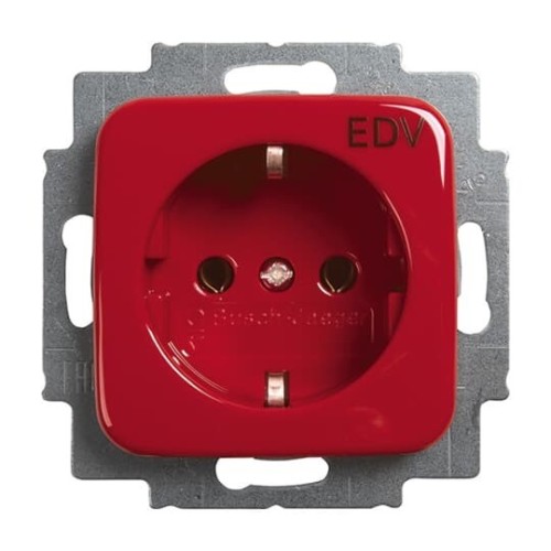 Busch-Jaeger SCHUKO Steckdosen-Einsatz rot RAL3020 20 EUC/DV-217-101 - 2CKA günstig online kaufen