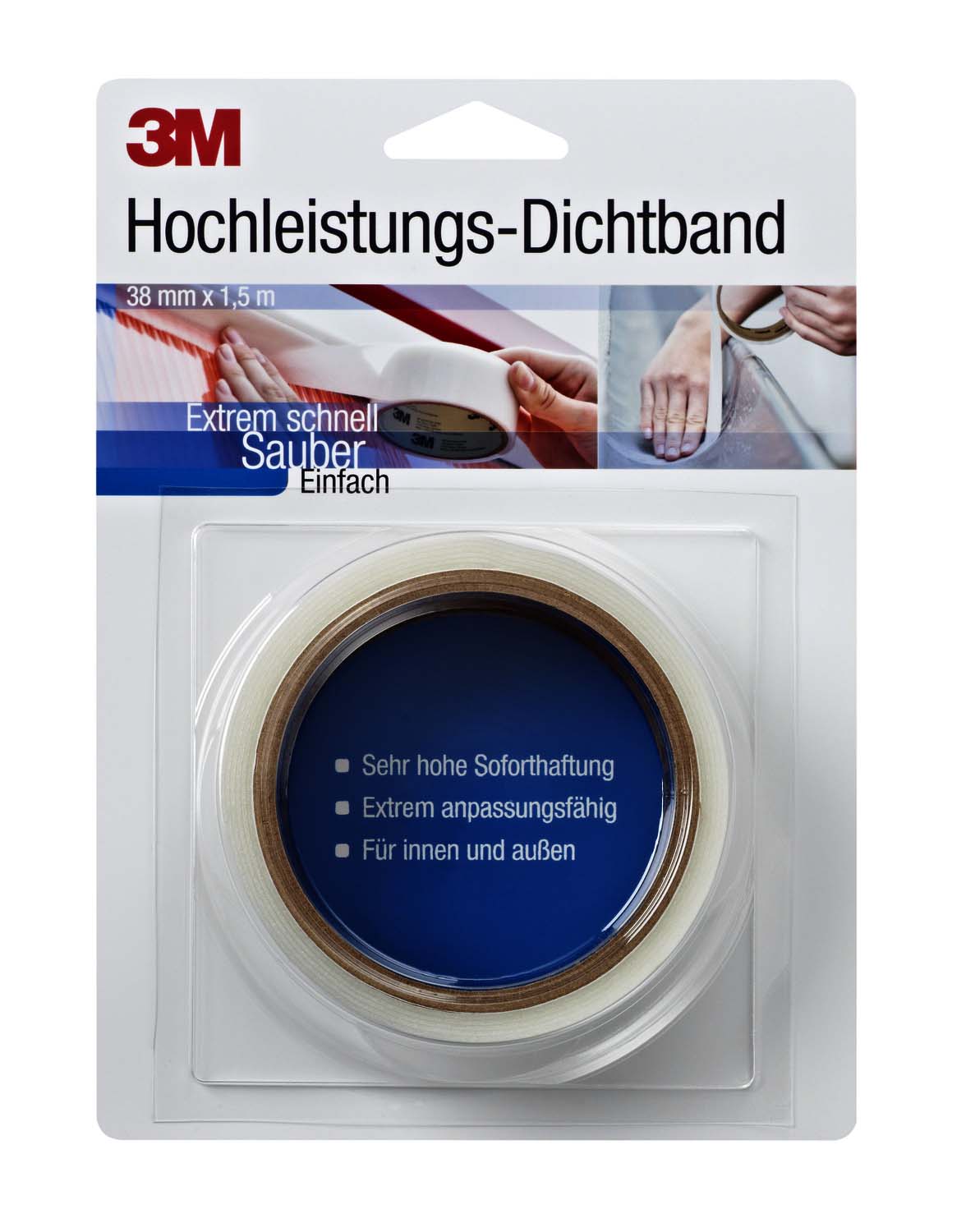 3M Deutschland Dichtband 38mmx1,5m,transluz. DICHT38T - 7000062559