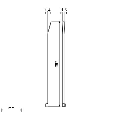 Unex Kabelbinder blau detektierbar 4,8x287 2247DT