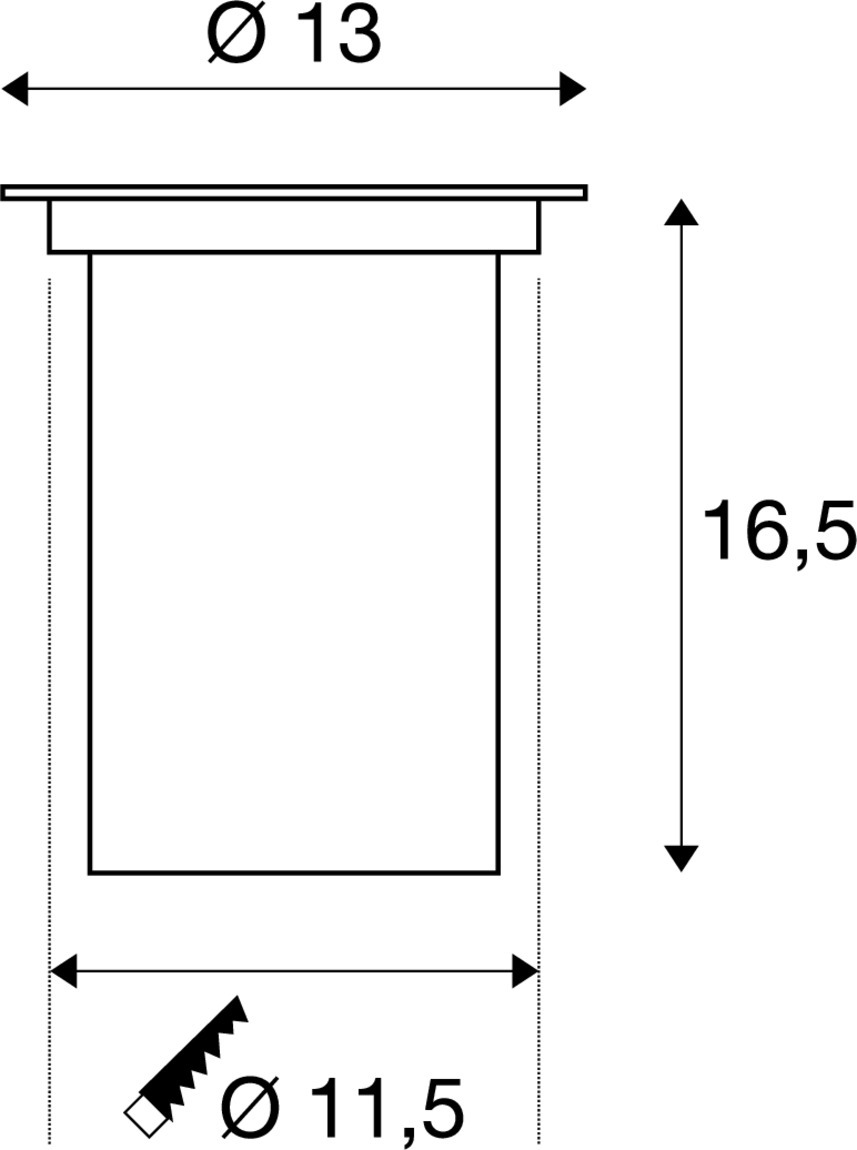 SLV DASAR® 115, Outdoor Bodeneinbaustrahler, QPAR51, IP67, rund, edelstahl 316, max. 35W - 229320