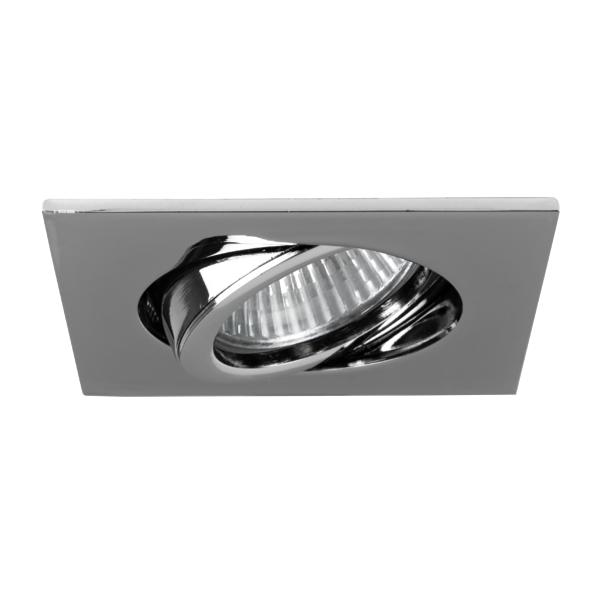 Brumberg recessed LED spotlight, chrome, square - 12376024