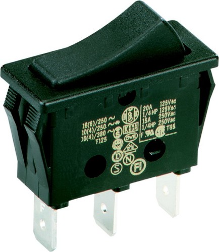 Bachmann EB-Wippenschalter sw,16(8)A250V 1p. 924.092 - 924092