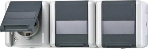Jung SCHUKO-Steckdose 3-fach 16A 250V 8230 NAW - 8230NAW günstig online kaufen