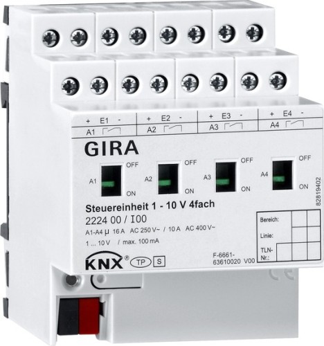 Gira Steuereinheit 1-10V 4fach Hand KNX 222400 - 222400