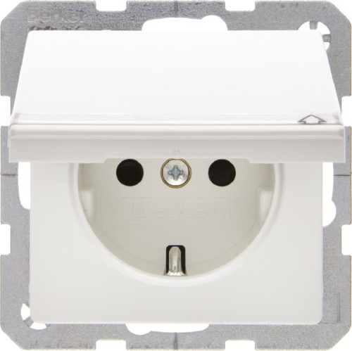 Berker SCHUKO-Steckdose m.Klappdeckel 47526089 - 47526089 günstig online kaufen