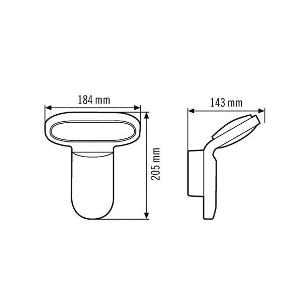 ESYLUX LED-Leuchte 3000K sw OLWL200OP1400830BK - EL10710810