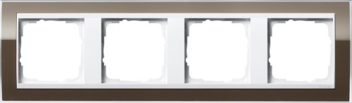 Gira Abdeckrahmen 4fach klar braun 0214763 - 0214763