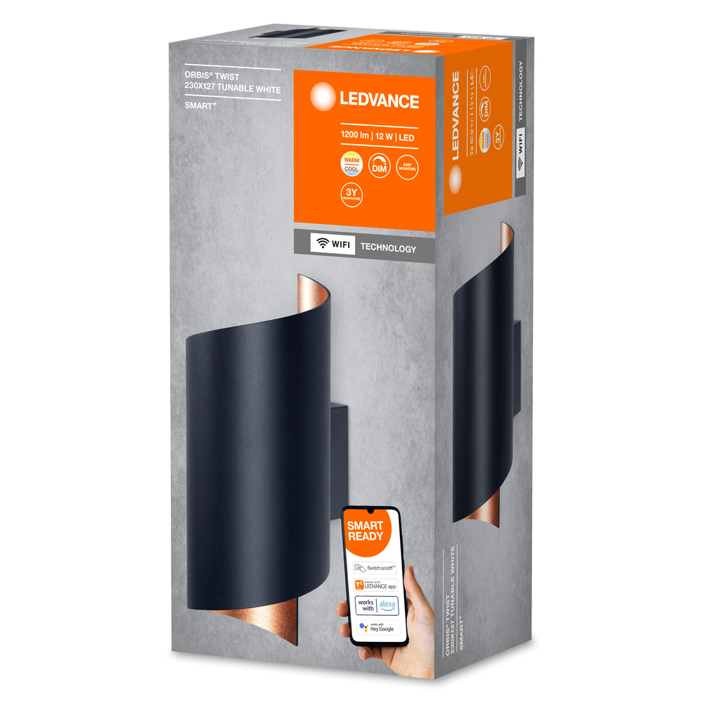 Ledvance LED Ceiling Luminaire With WIFI Technology TW And Dimmable Smart Orbis Twist 230x127mm 4058075574151 - View #7